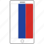 country, flag, national, phone, russia 