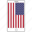 america, country, flag, national, phone 
