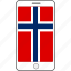 country, flag, national, norway, phone 