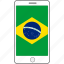 brasil, country, flag, national, phone 