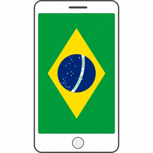 Brazil, country, flag, national, phone icon - Download on Iconfinder