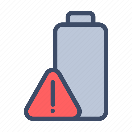 Battery, danger, alert, error, warning icon - Download on Iconfinder