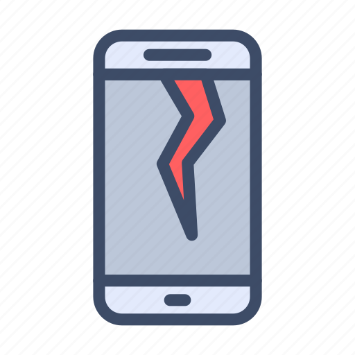 Mobile, broken, cracked, device, technology icon - Download on Iconfinder