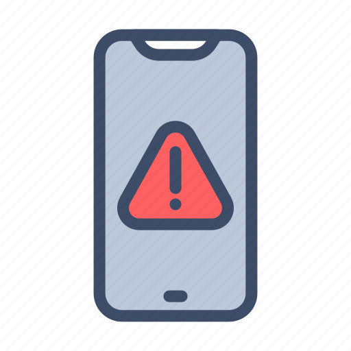 Mobile, danger, alert, phone, warning icon - Download on Iconfinder