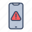 mobile, danger, alert, phone, warning 