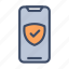 mobile, shield, secure, safe, phone 