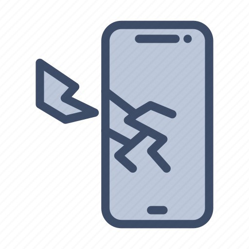 Phone, broken, cracked, technology, mobile icon - Download on Iconfinder