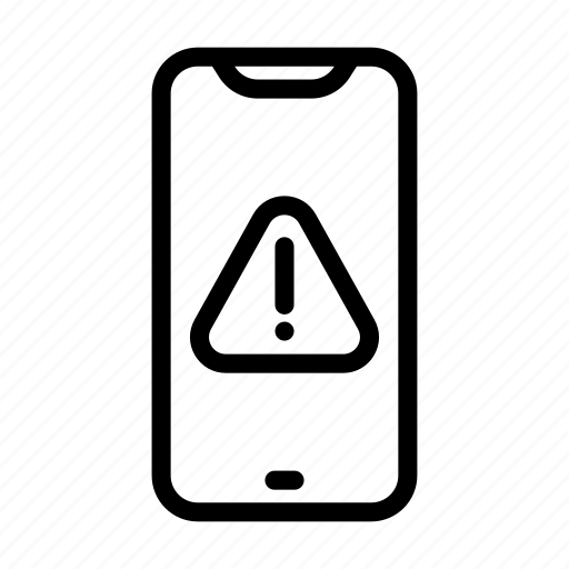 Mobile, danger, alert, phone, warning icon - Download on Iconfinder