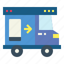 delivery, phone, shop, transportation, truck