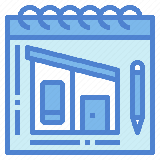 Blue, doccument, phone, plan, print, shop icon - Download on Iconfinder