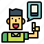 avatar, customer, man, phone, shop 
