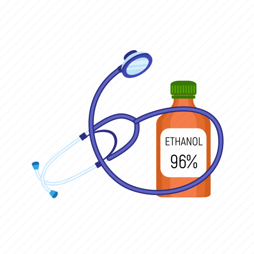 Alcohol, bottle, ethanol, ethyl, medical, stethoscope, water icon - Download on Iconfinder