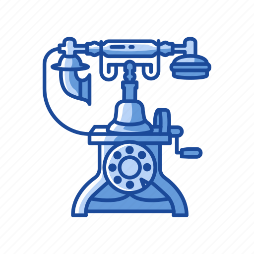 Classic telephone, old phone, telephone, rotary phone icon - Download on Iconfinder