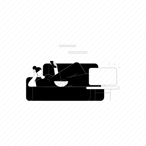 Watching, tv illustration - Download on Iconfinder