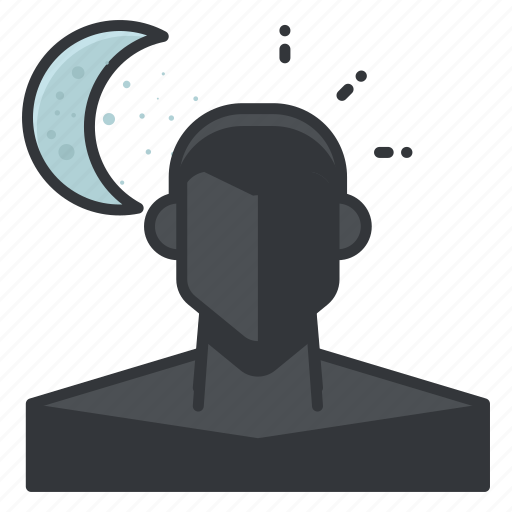 Mode, moon, night, person, profile, ui icon - Download on Iconfinder