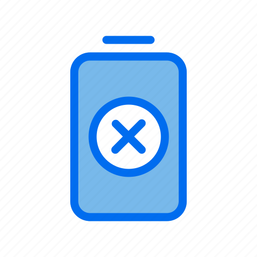 Battery, cross, device, none icon - Download on Iconfinder