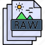 raw, image, file, format, extension, document, archive 