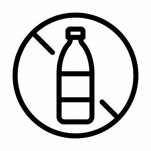 Stop, bottle, restricted, plastic, pollution icon - Download on Iconfinder