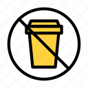 notallowed, cup, plastic, restricted, sign