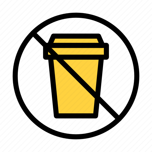 Notallowed, cup, plastic, restricted, sign icon - Download on Iconfinder