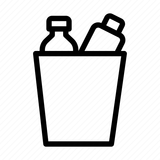 Bottle, plastic, basket, trash, recycle icon - Download on Iconfinder