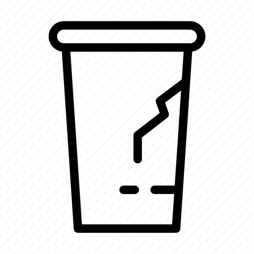 Broken, plastic, cup, trash, wastage icon - Download on Iconfinder