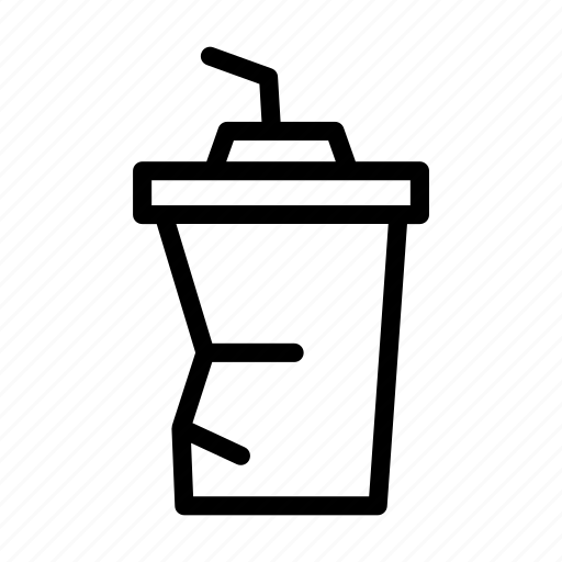Cup, plastic, drink, straw, pollution icon - Download on Iconfinder