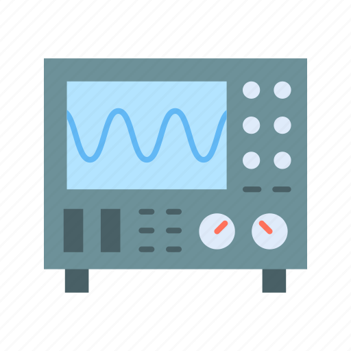 Oscilloscope, signal, waveform, voltage, frequency, analysis, instrument icon - Download on Iconfinder
