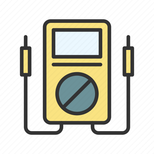 Voltmeter, circuit, measuring instrument, electrical engineering, voltage, current, power icon - Download on Iconfinder