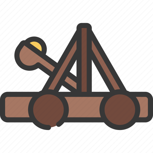 Catapult, catapulting, machine, fire, weapon icon - Download on Iconfinder