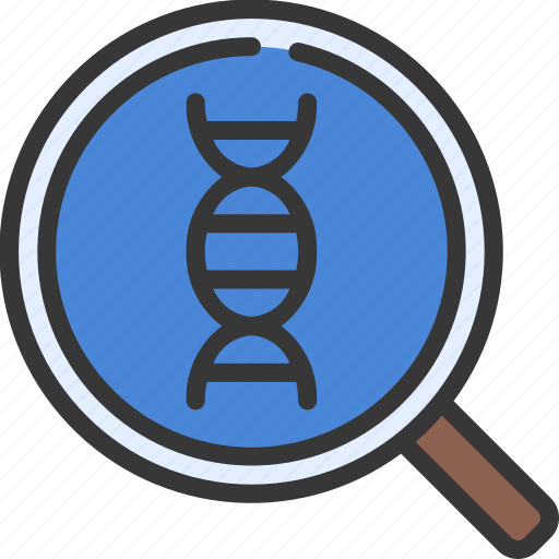 Dna, analysis, analyse, magnifying, glass, science icon - Download on Iconfinder