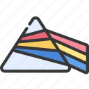 pyramid, light, lighting, multicoloured, redirection
