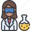 scientist, woman, person, avatar, job 