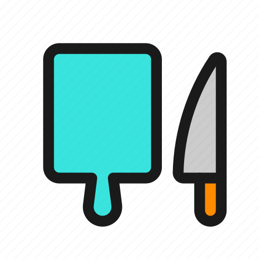 Knife, cutting, chopping, board, kitchen, chef, cook icon - Download on Iconfinder