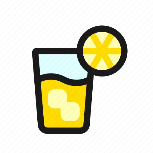 Lemonade, glass, drink, beverage, lemon, juice, water icon - Download on Iconfinder