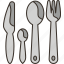 cutlery, spoon, fork, knife, dining 