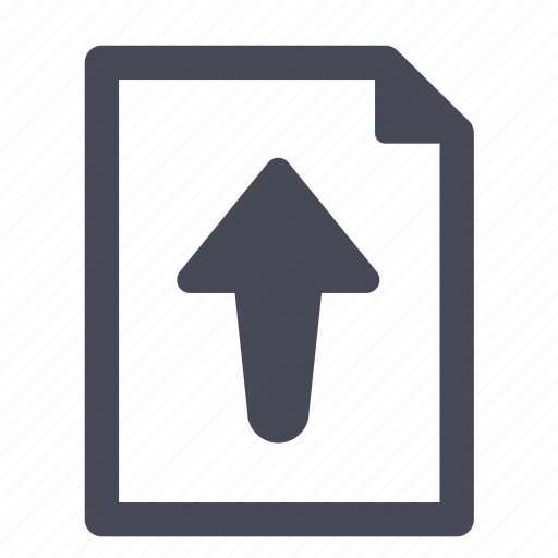 Arrow, document, export, file, import, up, upload icon - Download on Iconfinder