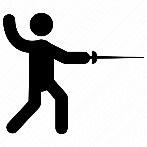 Fencing, fighting, lunge, olympic, swordsmanship icon - Download on Iconfinder