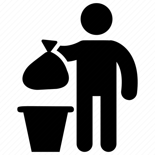 Disposal, domestic cleaning, throw away, throwing garbage, trash bin icon - Download on Iconfinder