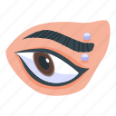 cartoon, eyebrow, girl, isometric, person, piercing, woman