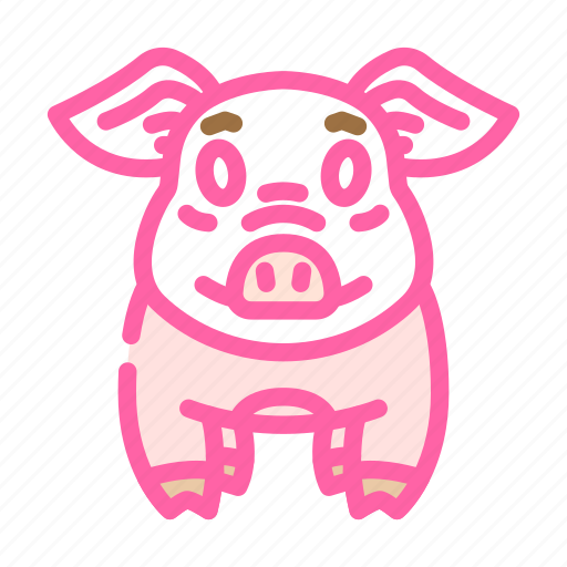 Cute, piglet, pig, farm, pork, animal icon - Download on Iconfinder