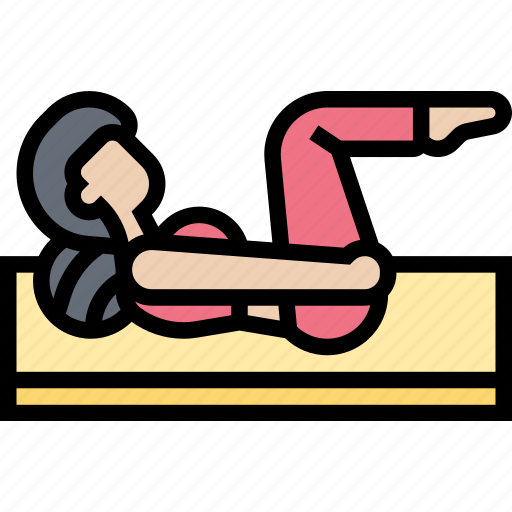 Pilates, hundred, plank, workout, training icon - Download on Iconfinder