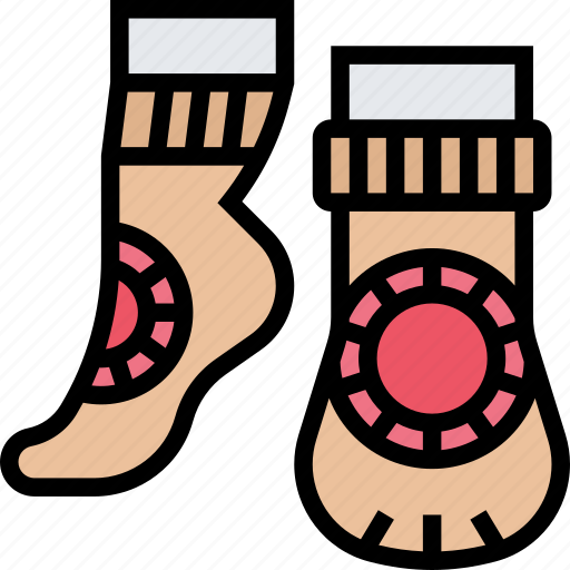 Socks, pilates, footwear, sports, clothing icon - Download on Iconfinder