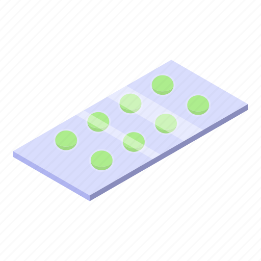 Blister, cartoon, family, green, isometric, medical, pill icon - Download on Iconfinder