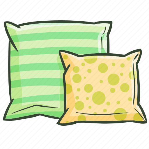 Pillow, cushion, cartoon, bedroom, comfort, sleep, rest icon - Download on Iconfinder