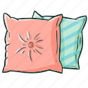 pillow, cushion, cartoon, bedroom, comfort, sleep, rest