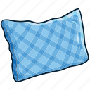 pillow, cushion, cartoon, bedroom, comfort, sleep, rest, blue