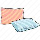 pillow, cushion, cartoon, bedroom, comfort, sleep, rest, pink