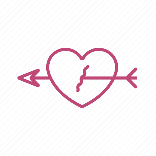 Broke, broken love, love, pink icon - Download on Iconfinder