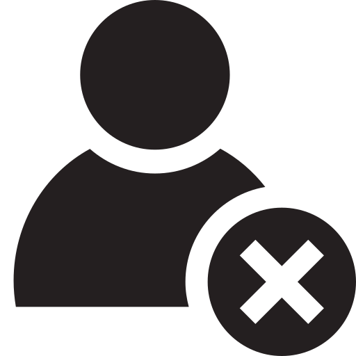 Cancel, disconnect, unfollow, user, block, unroll, unsubscribe icon - Free download